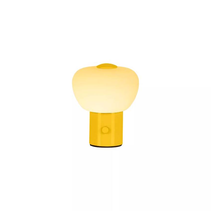 Lucide Essential Gustav - Lampe de table rechargeable - Batterie/Pile - H9,5cm - LED dimmable - 1x0,8W 2700K - Jaune