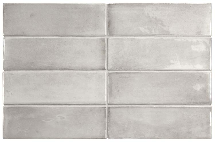 Carrelage mural Nono amber grey brillant 5x15cm