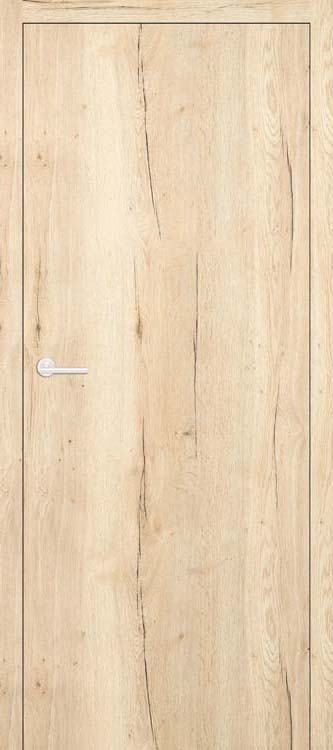 Porte intérieure complète Invisible Flat realwood oak 201,5x93cm tubulaire droite + châssis 30cm