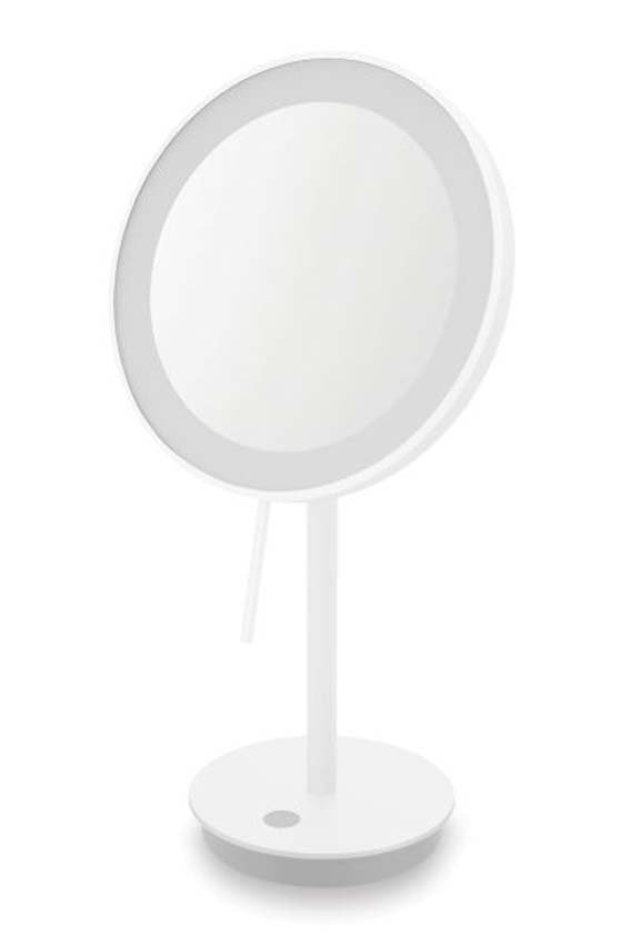 Miroir de maquillage Zack Alona rond LED avec grossissement blanc 37x20cm