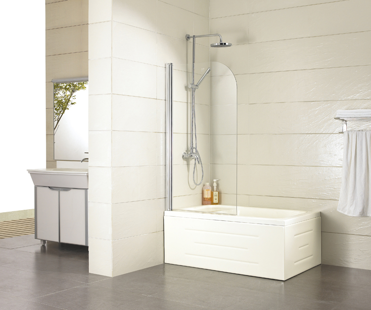 Paroi de baignoire Uberto chrome gauche/droite 80x140cm