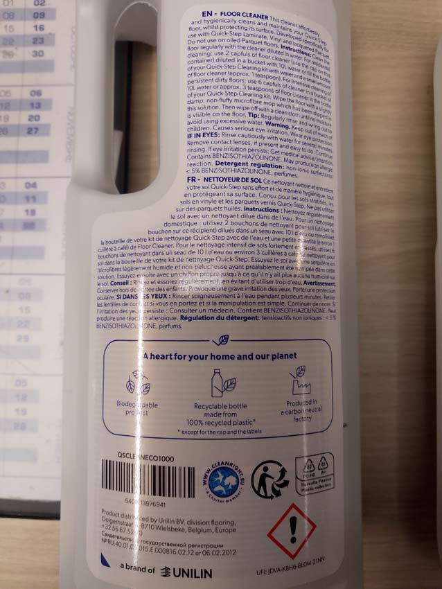 Nettoyant pour sols Quick-Step Eco 1000 ml