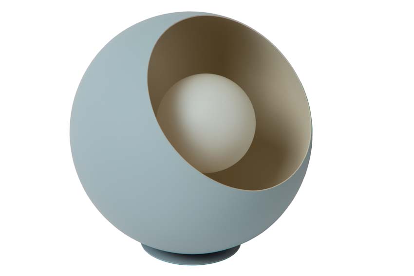 Lucide DOREDOS - Tafellamp - Ø 20 cm - 1xE27 - Pastel blauw