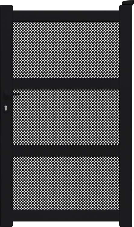 Portail simple Montera aluminium noir sur mesure ouverture à droite