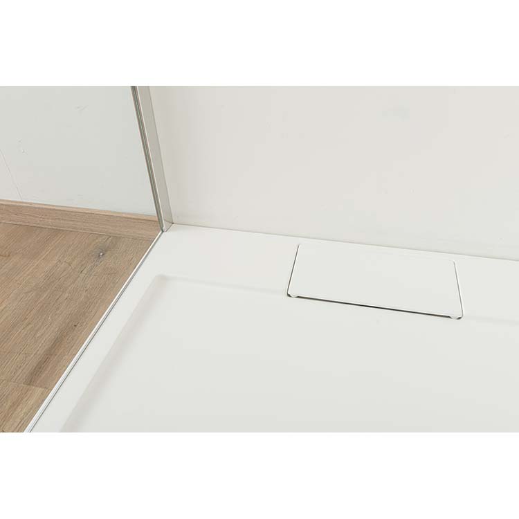 Paroi de douche à litalienne Anais verre clair avec kit de profilés chromé 117x200cm