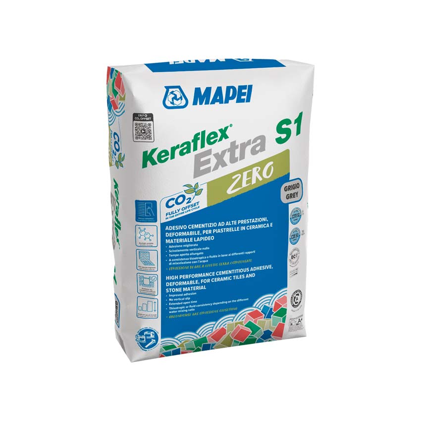 Tegellijm Mapei Extraflex Pro+ stofarm eco grijs 20kg