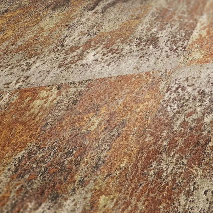 Vinyle sur papier peint intissé effet rouille 0,53x10m
