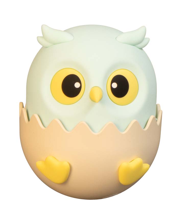 Tafellamp Uiltje - Blauw - 11,5x9,5x12cm - Dimbaar - LED - 1x0,4W - RGB 3000K - met batterij en timer