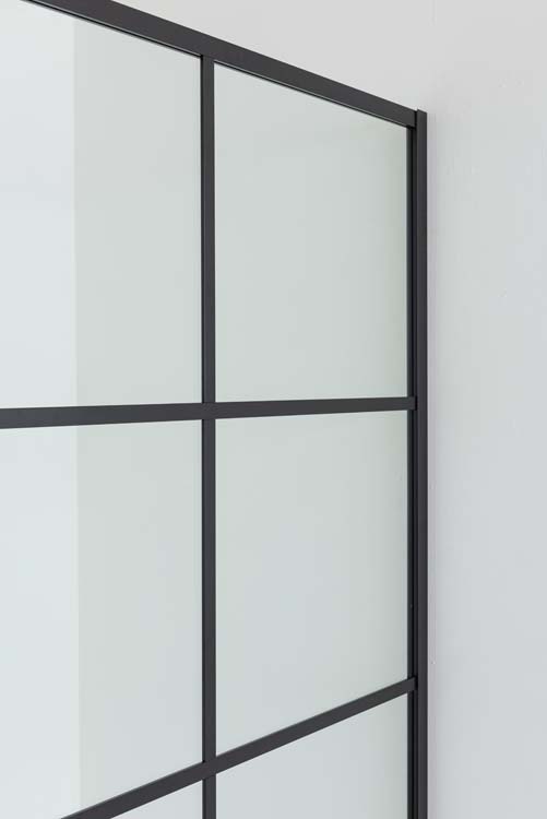 Paroi de douche Uma profile noire 100x200cm avec barre