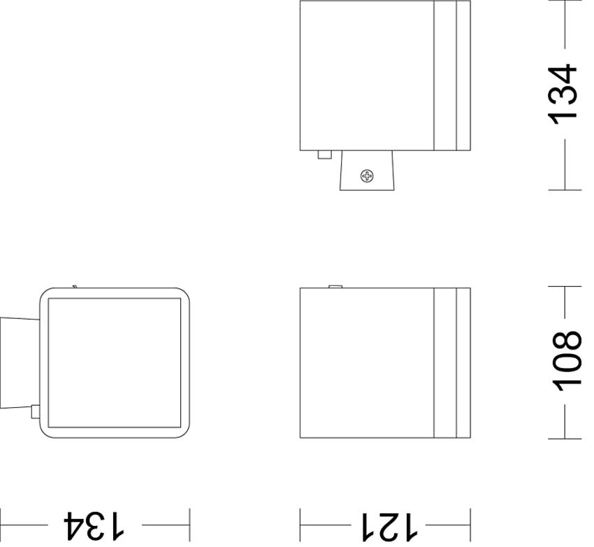Applique murale d'extérieur Lucio Solar - noir 1.8W - 2700K  - IP44 - avec détecteur capteur de crépuscule