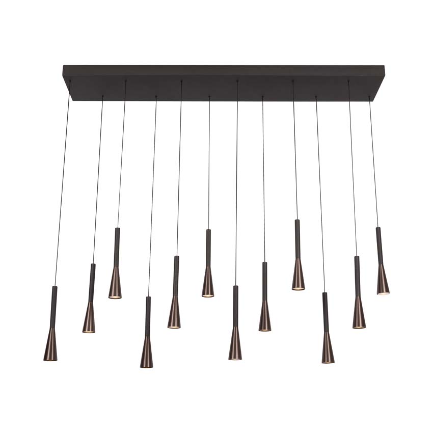 Lucide Premium Joakim - Suspension - LED dimmable - CCT - 12x7W 2700K/4000K - Café