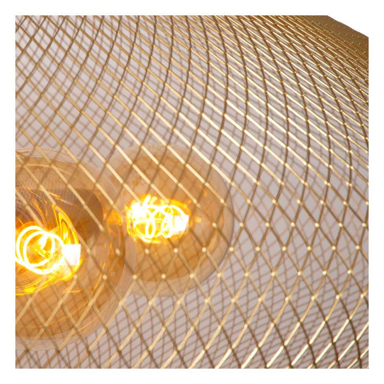 Lucide MESH - Suspension - Ø 88 cm - 3xE27 - Or Mat / Laiton