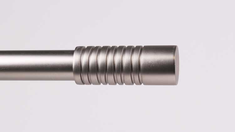 Eindkap vrille chroom mat 20mm