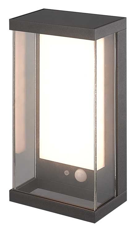 Wandlamp buitenverlichting LED zwart IP65 + Sensor