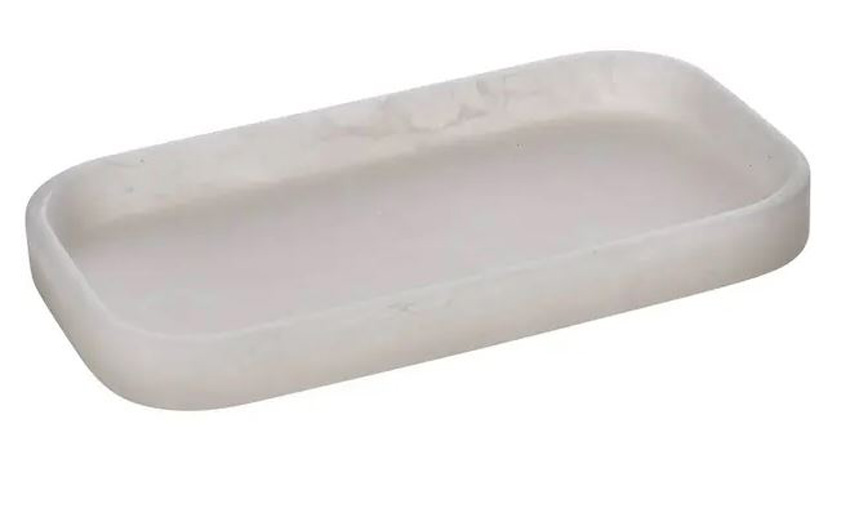 Dienblad Sky polyresin wit 20,5x11,5x2,2cm