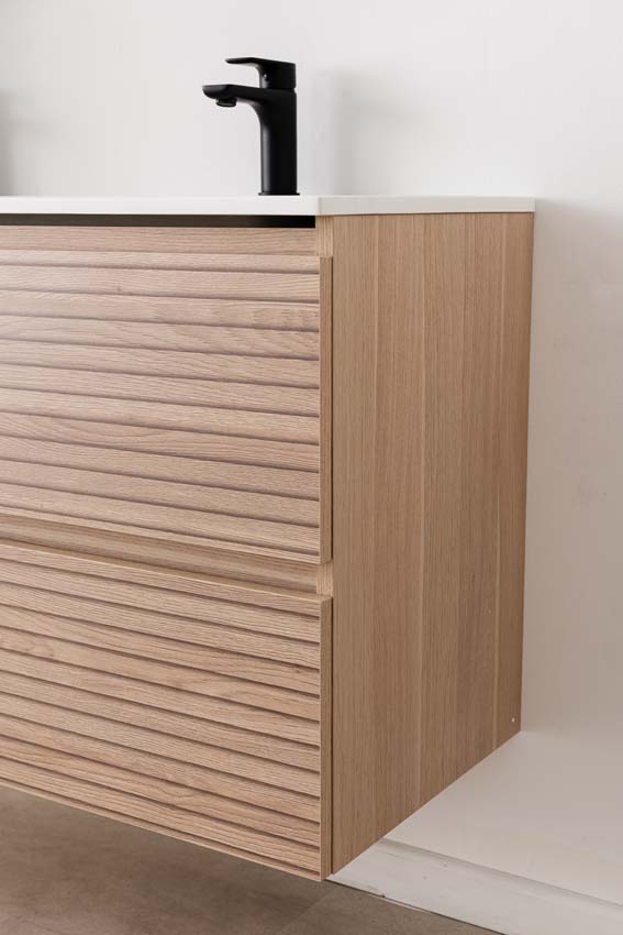 Badkamermeubel Dotan line up 2 lades 1200 mm wastafel wit mat