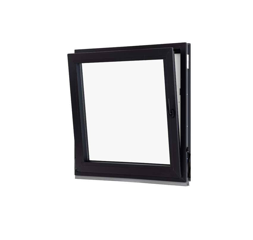 1-VL draaikiepraam pvc Deceuninck Elegant zwart/zw B1000xH1000 mm L