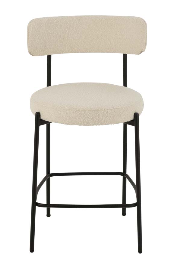 Barstoel Boucle wit