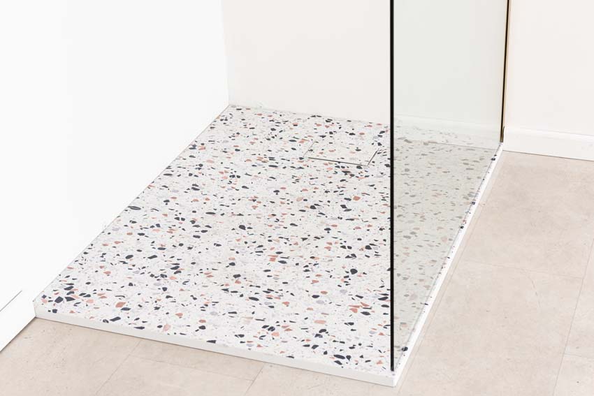 Douchebak Moby SMC terrazzo look 120x90cm