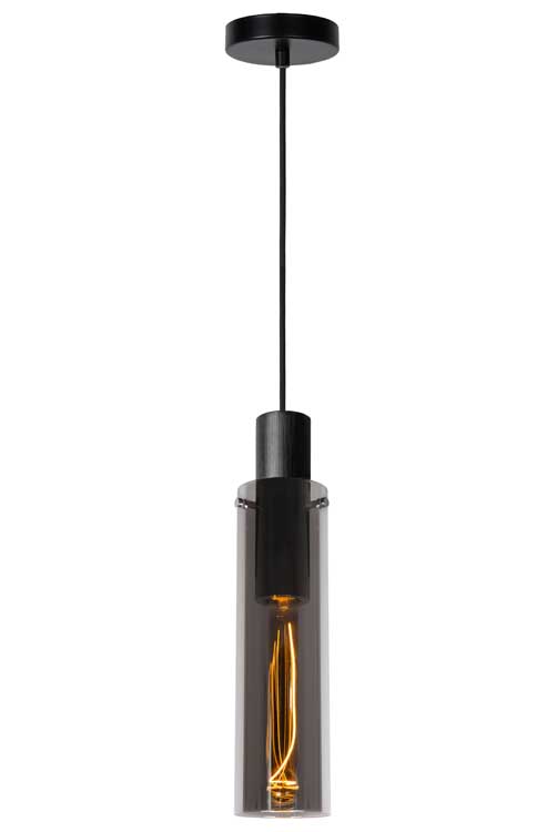Lucide ORLANDO - Hanglamp - Ø 10 cm - E27 - Fumé