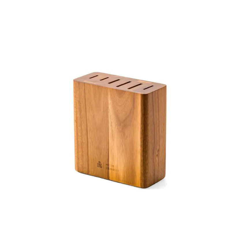 Bloc à couteaux BK Peter Goossens Maestro bois d'acacia pour 6 couteaux