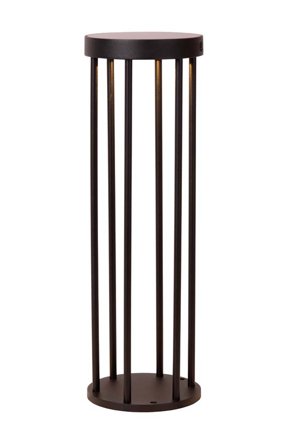 Borne extérieur Solar Eon - noir - Ø16cm - 1x2W - 2850K/3150K - IP54 - détecteur jour/nuit