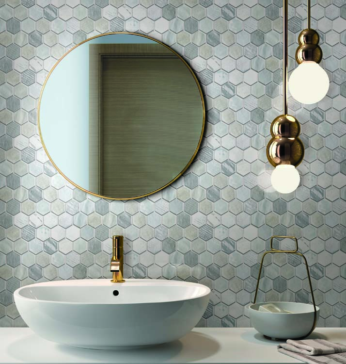 Mozaïek Hexagon glanzend 25,3x29,3cm
