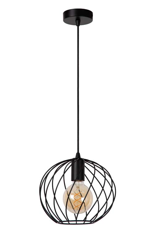 Suspension - noir - Ø25cm - E27 - 40W