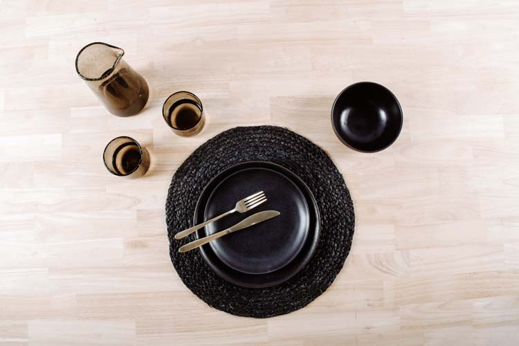 Bestekset slim mat champagnekleur 24-delig