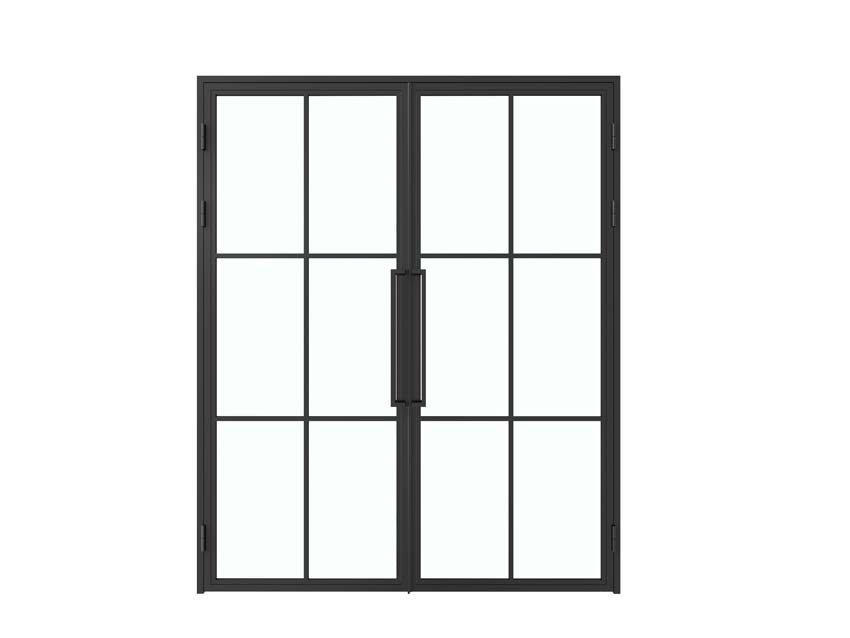 Dubbele stalen binnendeur Tara 6W 204x176cm links
