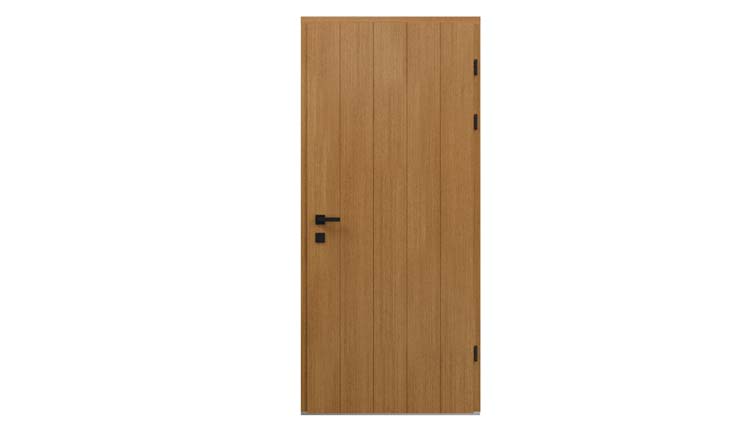 Porte extérieure bois Duero meranti naturel 980x2180mm ouvrant à droite