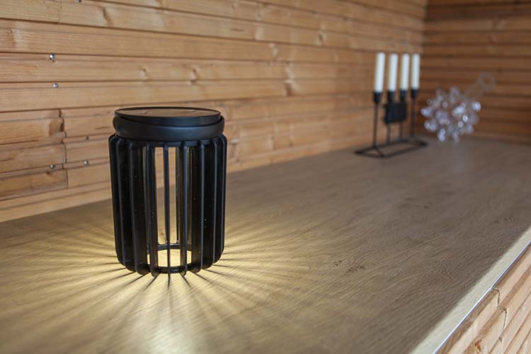 Buitenverlichting draagbare lamp zwart solar 4000K 300 lumen