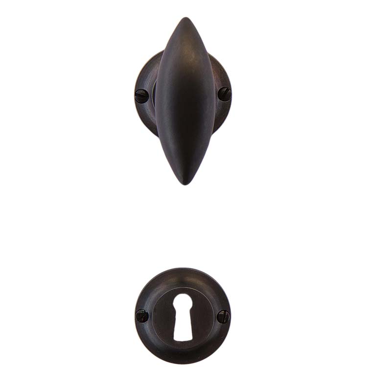 Poignée de porte pro livorno carbon noir rosace barbe