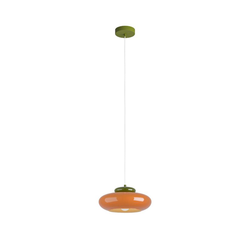 Suspension - orange/vert - Ø32x110cm - dimmable - E27 - 1x40W
