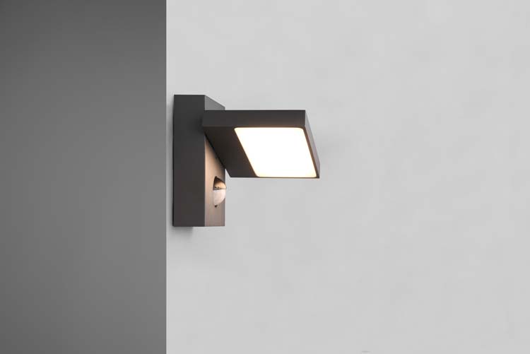 Wandlamp Buiten Antraciet 8W + Sensor