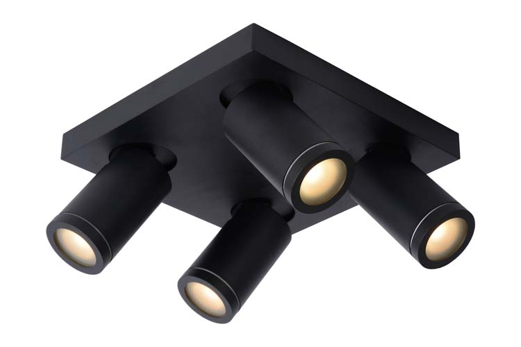 TAYLOR Spot Plafond 4x GU10/5W IP44 DTW  Noir