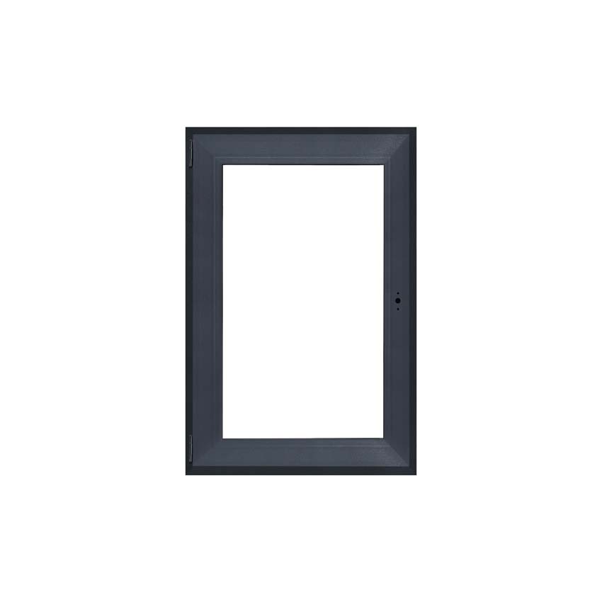 Fenêtre tournante à 1 vantail Ikkuna PVC 650x980mm anthracite ouvrant à gauche