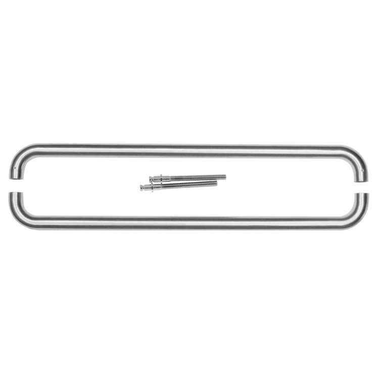 Tirant pro u 25/600 inox plus paire épaisseur porte>3cm