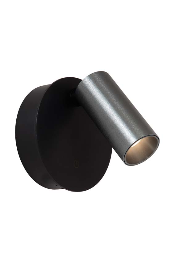 Oplaadbare wandspot Rune - grijs ijzer - Ø8,1cm - LED Dimbaar - 1x2W - 2700K/4000K - magnetisch