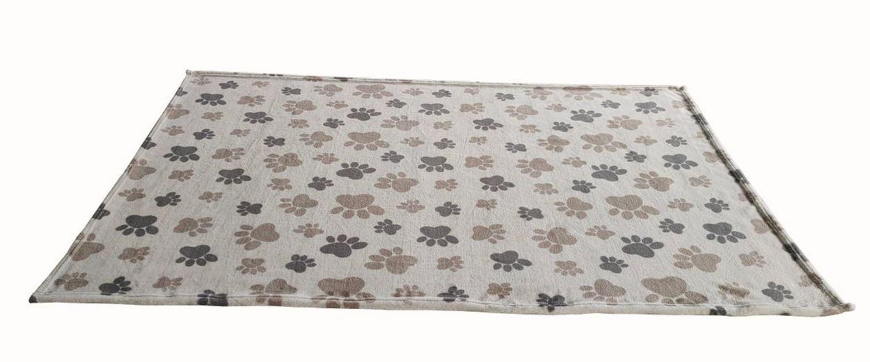 Plaid à motifs de pattes d'animaux petit 75 x 100 cm