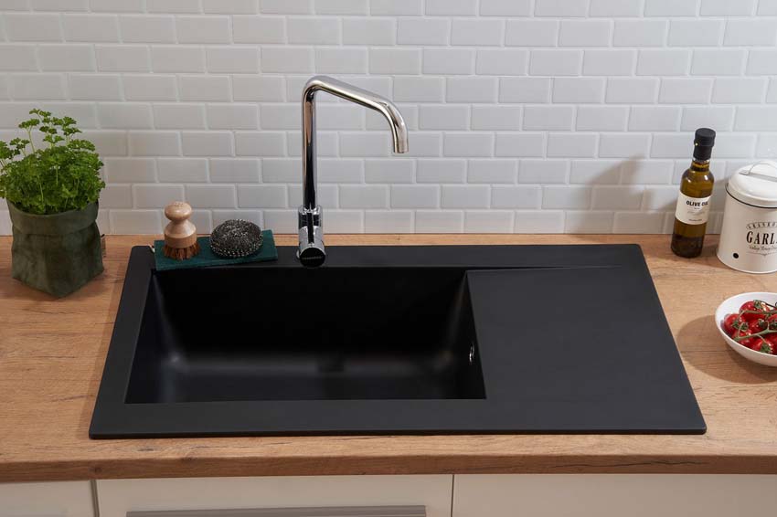 Evier à encastrer Liv 860x500mm noir