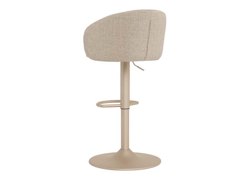 Chaise de bar Nora avec pied trompette beige