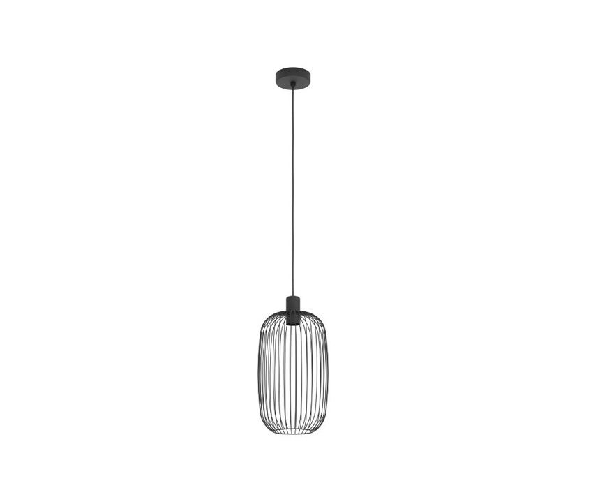 Suspension - noir - Ø22xH110cm - dimmable - E27 - 1x40W - ampoule non incluse