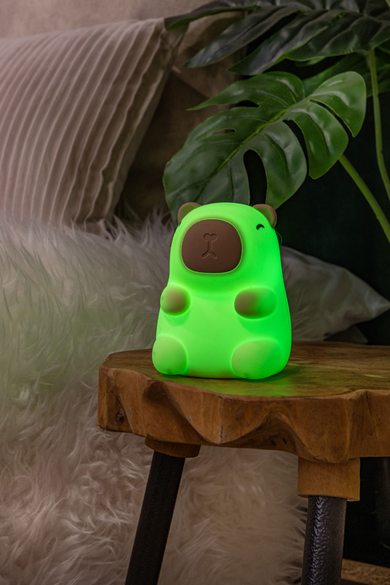 Lampe de nuit rechargeable pour chambre d'enfant - Batterie rechargeable/piles - LED à 3 niveaux dimmable - 1x0,5W,2100K - Beige