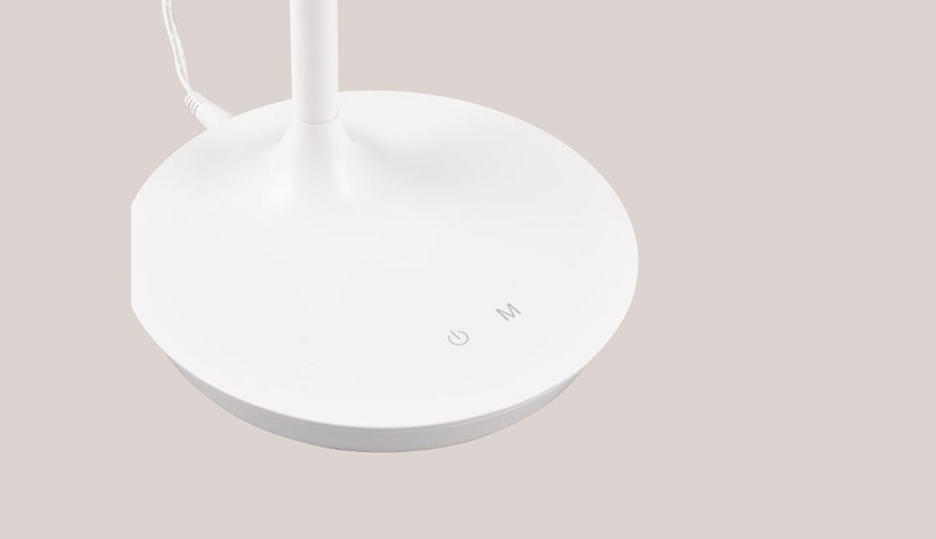 Bureaulamp - wit - Ø16xH38cm - dimbaar - LED - 1x5W - 3000/4000/5000K - touchbediening