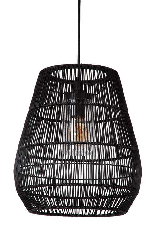 NERIDA - Hanglamp Buiten - Ø 35 cm - 1XE27 - IP44 - Zwart