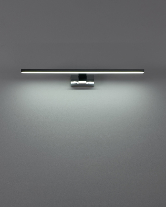 Spiegellamp LED - chroom - 60x5x13cm - 1x10W - 3000/4000/6500K - IP44