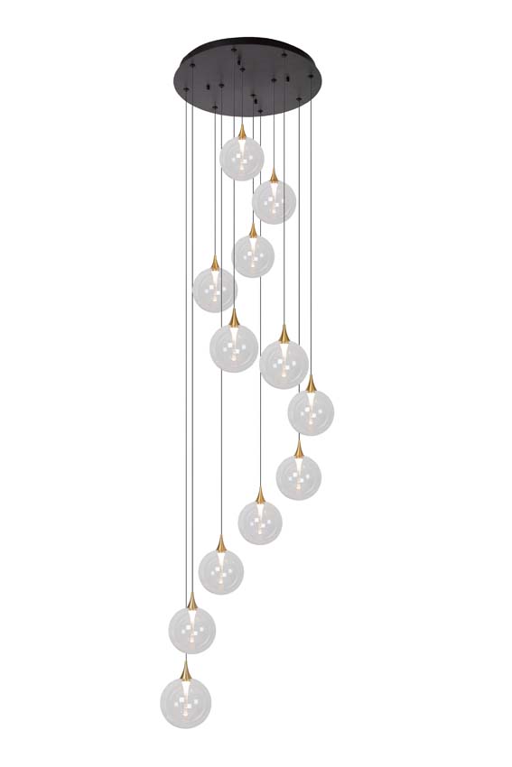GISELA - Hanglamp - Ø 61 cm - LED Dimb. - 12x3,6W 2700K - Transparant
