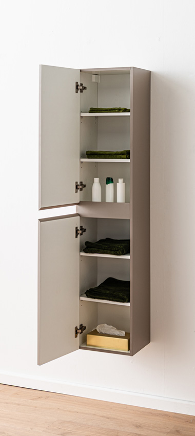 Kolomkast Trente taupe hangend 160x35x30cm
