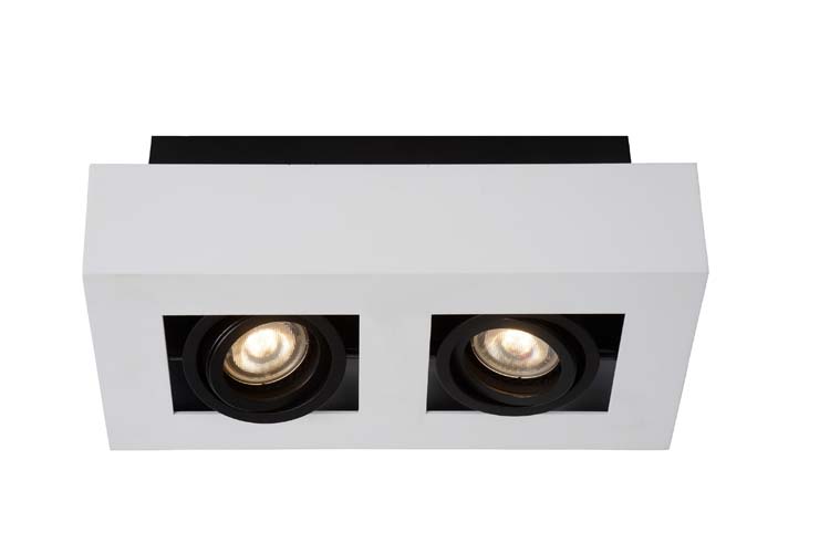 Plafonnier - blanc - dimmable - LED - GU10 - 2x5W - 2200/3000K